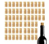 Bouchons de liège pour bouteilles de vin, 100 pièces, liège droit 22x44mm | Bouchons à vin étanches gravés en raisin pour la fabrication du vin à domicile et l'artisanat de bricolage