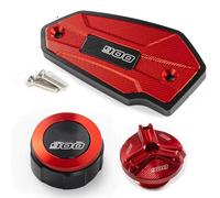 Bouchons De Liquide De Frein Avant Et Arrière De Moto Et Accessoires De Protection De Bouchon De Remplissage D'huile Pour Kawasaki Z900 2017-2020 Capuchon(Set red)