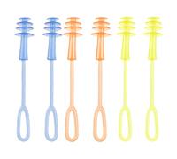 Bouchons de natation en silicone à triple bride, Blue o yellow | Bouchons d ' oreilles de en silicone pour les nageurs à l ' entraînement en, conception à triple bride