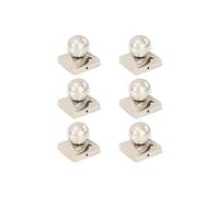 vidaXL Bouchons de poteau 6 pcs Globe final Acier inoxydable 81x81 mm