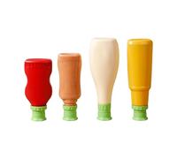 Bouchons de Remplissage pour Flacons Souples - 4 Pièces Accessoires De Récipient À Sauce | Bouchons de Remplacement pour Récipients à Sauce,Pour Parents Bureau Cuisine Restaurant Camping Pique-Nique P