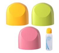 Bouchons de tétine - Couvercle de bouteille souple et sûr - Pièce de rechange en 3 pièces - Accessoire d'alimentation pratique pour les - Lait - Jus - Voyage
