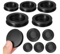 Bouchons de tirelire en caoutchouc noir pour usage domestique, 3,80 x 3,80 x 0,60 cm, lot de 50.