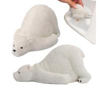 Bouchons de toilettes - Cache-vis ours polaire | Cache-boulons, ensemble de décoration de boulons de réservoir en résine, accessoires de couverture de matériel de salle de bain, solution de finition s
