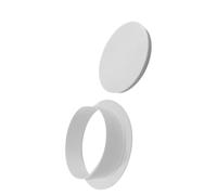 Bouchons de trou ronds en plastique, grands bouchons de trou mural, tubes de verrouillage, embouts d'insertion de tuyau pour la protection des pipelines, PVC, 1 paquet, bride de disque blanc 160mm