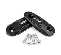 Bouchons de trous Accessoires Moto : Cache-rétroviseurs En Aluminium, Suppression Des Trous De Rétroviseurs, Pour Y-AMAHA YZF R3 R25 R15 V3 2019-2023(Nero)
