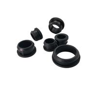 Bouchons de trous en silicone, Joint d'étanchéité en caoutchouc de Silicone, Type boucle, trou d'œillet, couvercle d'extrémité, 4.5mm-50mm(Black,18x14mm(5pcs))
