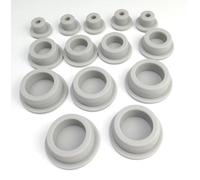Bouchons de tuyau en caoutchouc, bouchons trou encastrés, 6 pièces, silicone gris,8 mm à 48,5, couvercle bouchon type T, joint encliquetable, d'étanchéité(20mm)