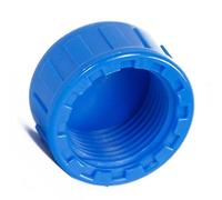Bouchons de tuyaux en PVC, raccords d'obturation, couvercles d'extrémité, conception douille filetée interne, matériau couvercle raccord tuyau à filetage femelle pour système d'eau, évier bleu 50mm