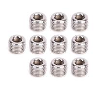 Bouchons de tuyaux hexagonaux BSPP en acier inoxydable 304 |Ensemble de 10 pièces pour conduites de plomberie/gaz/hydraulique |Raccords de tuyaux filetés mâles, 1/2 3/8 1/4 1/8 (1/2")