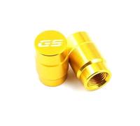 Bouchons de Valve 2 Pièces pour BMW R1250GS R1200GS LC ADV F850 GS F750GS F650GS F850GS G310GS Couvercle De Port d'air Valve Pneu Roue, Accessoires Moto(Gold)
