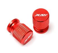 Bouchons de Valve 2 Pièces pour H-Onda XADV X ADV X-ADV 750 2018 2019 2020 2021 2022 2023 Toute L'année Accessoires De Moto CNC Couvercles Tige Valve Pneu Roue en Aluminium(Rosso)