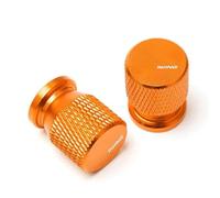Bouchons de Valve Bouchon De Valve Pneu Moto en Aluminium, 2 Pièces, Universel pour H-Onda Goldwing GL1800 Goldwing GL 1800(Orange)
