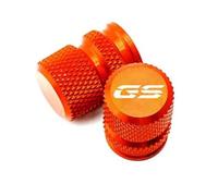 Bouchons de Valve Couvercle De Tige Valve Pneu Roue en Aluminium, Accessoires Moto pour BMW R1250GS R1200GS LC ADV F850 GS F750GS F650GS F850GS G310GS(Orange)
