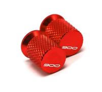 Bouchons de Valve Couvercle De Tige Valve Pneu Roue en Aluminium CNC, pour Moto pour Kawasaki Z900 Z900rs Z 900 900rs 2017 2018 2019 2020 2021 2022 2023 2024(Rosso)