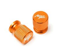 Bouchons de Valve de Moto pour Africa Twin CRF1100L CRF1000L CRF 1000 1100 Accessoires Moto CNC Valve Pneu Prise d'air Capuchons(Orange2)