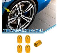 Bouchons De Valve De Pneu 10X16Mm Bouchon Valve Roue Voiture Alliage Aluminium Ton Or Pour Voiture Moto Camion Anti-Choc Couvercle De Valve De Tige De Valve De Pneu 5 Pièces