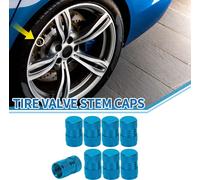 Bouchons De Valve De Pneu 11X16Mm Bouchon Valve Roue Voiture Alliage Aluminium Bleu Ciel Pour Voiture Moto Camion Anti-Choc Couvercle De Valve De Tige De Valve De Pneu 8 Pièces
