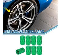Bouchons De Valve De Pneu 11X16Mm Bouchon Valve Roue Voiture Alliage Aluminium Vert Pour Voiture Moto Camion Anti-Choc Couvercle De Valve De Tige De Valve De Pneu 8 Pièces