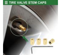 Bouchons De Valve De Pneu Capuchons De Poussière De Valve De Pneu 8X13Mm Laiton Étanche À La Poussière Ton Or 1 Ensemble