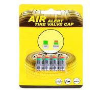 Bouchons De Valve De Pression des Pneus - 4 Pièces D'alerte D'indicateur, Bouchons De Sécurité De Tige De Valve De Moniteur | Accessoires D'avertissement De Pression des Pneus Dess Véhicules À Moteur