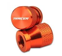 Bouchons de Valve en Aluminium résistant pour Moto pour Tracer MT07 MT09 700 900gt 2 Bouchons De Valve Pneu Moto en Aluminium Usiné CNC(Orange)