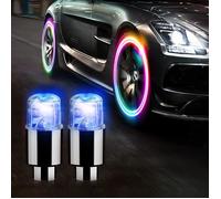 Bouchons de Valve - LED - Lumineux - Universel - Pour Voitures, Motos et Vélos - Blanc