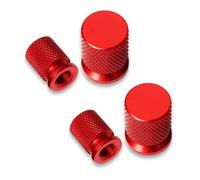 Bouchons de Valve métalliques pour Skoda VIRS Couvercles Tige Bouchons De Valve Pneu Roue Voiture(Red)