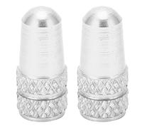 Bouchons de Valve Presta Couvercle de Tige de Valve de vélo en Alliage d'aluminium, Couvre-poussière de Valve de Pneu de vélo, Ensemble de 2 pièces pour vélos et vélos de (Argent)