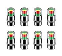 Bouchons de Valve, Valve de Teater Pression des pneus Voiture 8 pièces Bouchons d'inspection sécurité des pneus Voiture Bouchon détection Pression d'avertissement roulage à Plat