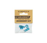 Bouchons de valves tubeless peaty s v2 holeshot fast flow bleu turquoise