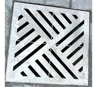 Bouchons de vidange carrés, kit de couvercle de vidange carré, couvercles de vidange en acier inoxydable 304 (25 x 25 x 2 cm)