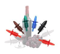 Bouchons de vin 100 pièces, verseurs bouteilles d'alcool à flux libre, becs en plastique, accessoires Bar for garder le Champagne frais(Black)