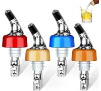 Bouchons de vin 8 pièces verseur bouteille à mesure automatique, doseur rapide, distributeur cocktails, outils bar domicile for garder le frais(45ml)