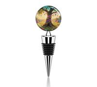 Bouchons de vin en acier inoxydable motif arbre de vie bohème avec joint hermétique, réutilisable, garde la fraîcheur, étanche pour bar, mariage, cuisine