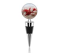 Bouchons de vin humoristiques, accessoires cadeaux pour femmes et hommes, motif étoile de mer rouge et coquillage, en alliage de zinc. Réutilisables, ils sont parfaits pour les bars, les fêtes et le
