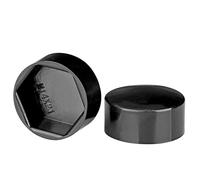 Bouchons de vis en Caoutchouc, obturateurs Trous, 20 Cache-écrous hexagonaux, Cache-vis à tête fraisée for boulons M4 M30, décoratifs Courte(Black,M30*45 * 25mm)