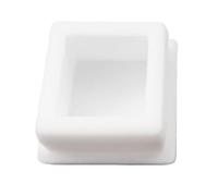 Bouchons d'extrémité carrés en Silicone, bouchons d'insertion noirs et blancs, couvercle d'étanchéité caoutchouc for accessoire de meubles 4 pièces(White,50.6mm)