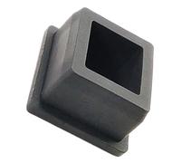 Bouchons d'extrémité carrés en Silicone, bouchons d'insertion noirs et blancs, couvercle d'étanchéité caoutchouc for accessoire de meubles 4 pièces(Black,18.6mm)