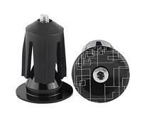 Bouchons d'extrémité de Barre de Vélo Bouchons de Verrouillage Extensibles Durables pour Guidon de VTT de Route 2 Pièces pour les Passionnés (BLACK)