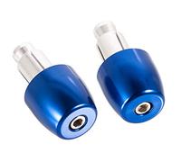 Bouchons d'extrémité de Guidon de Moto Embouts de Barre Anti-vibration Jeu de Curseurs Accessoires pour guidon 22mm 7/8" (Bleu)