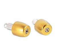 Bouchons d'extrémité de Guidon de Moto Embouts de Barre Anti-vibration Jeu de Curseurs Accessoires pour guidon 22mm 7/8" (Or)