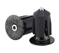 Bouchons d'extrémité de guidon de vélo en alliage d'aluminium haute résistance, usinage de précision CNC pour accessoires de vélo de route et de montagne, ensemble de 2 pièces (Noire)