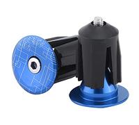 Bouchons d'extrémité de guidon de vélo en alliage d'aluminium haute résistance, usinage de précision CNC pour accessoires de vélo de route et de montagne, ensemble de 2 pièces (Bleue)