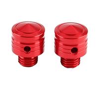Bouchons d'obturation de miroir universels bouchons de support de miroir couvre M10 x 1.25 aluminium rouge moto Scooter r¨¦troviseur vis de montage Scooter