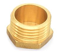 Bouchons d'obturation en laiton, Adaptateur de connecteur coupleur raccord bouchon d'extrémité tête hexagonale tuyau en laiton à filetage mâle cuivre(Male Plug,1/4Inch)
