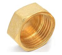 Bouchons d'obturation en laiton, Adaptateur de connecteur coupleur raccord bouchon d'extrémité tête hexagonale tuyau en laiton à filetage mâle cuivre(Female Plug,3/8Inch)