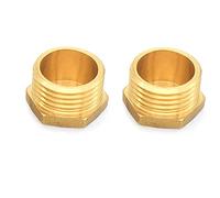 Bouchons d'obturation en laiton, Raccord de tuyau 2 pièces filetage mâle en cuivre laiton tête hexagonale embout bouchon raccord coupleur connecteur adaptateur(Male Plug,G1)
