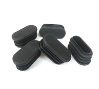 Bouchons d'obturation en plastique ovales oblongs noirs, Inserts de tuyaux, bouchon d'insertion for tuyau de pied de chaise (Color : 10pcs, Size : 10 x 20mm)