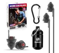 Bouchons d'oreille anti bruit 2 paires, Boules Quies de travail avec Cordon, Protection auditive pour Milieu Bruyant ou Stressant, Prévient les lésions auditives, Réutilisable Work Earplugs, 2 tailles